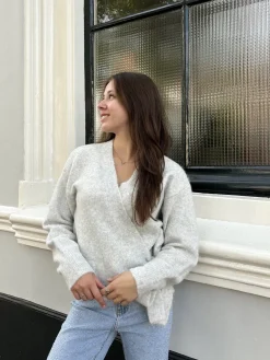 Knit vest Isabella grijs
