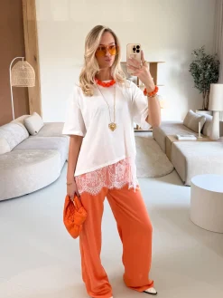 Kralen ketting oranje