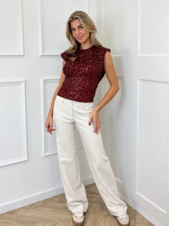Low waist pantalon Anouk beige