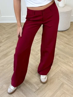 Low waist pantalon Anouk bordeaux