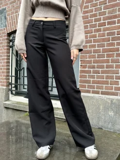 Low waist pantalon Anouk zwart
