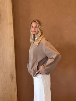 Millie jas licht camel