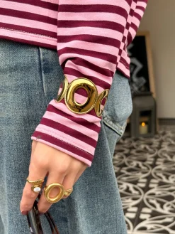 Moon armband goud
