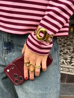 Moon armband goud