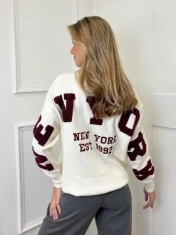 New York trui bordeaux