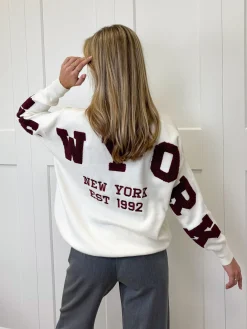 New York trui bordeaux