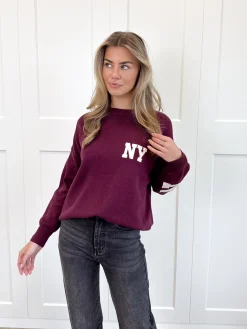 New York trui bordeaux