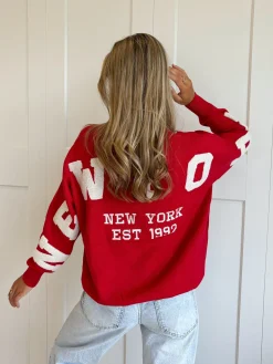 New York trui rood