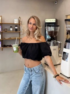 Off shoulder Kiara top zwart