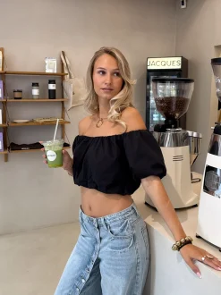 Off shoulder Kiara top zwart
