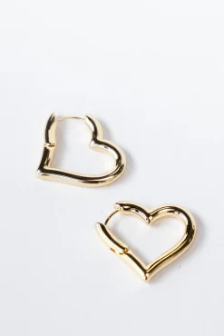 Oorbel gold heart