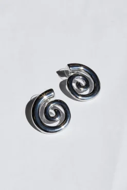 Oorbel Spiral zilver