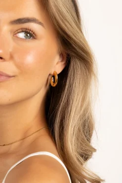 Oorbel Subtle Chunky hoop goud