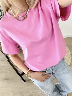 Oversized T-shirt roze