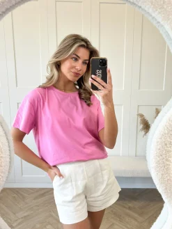 Oversized T-shirt roze