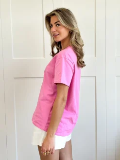 Oversized T-shirt roze