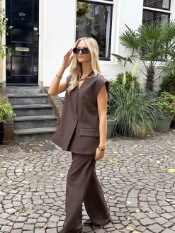 Pantalon Amélie bruin