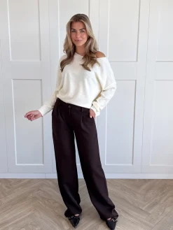 Pantalon low waist Steff bruin