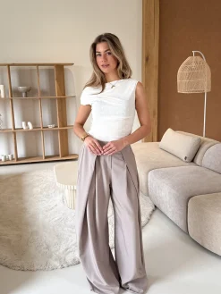 Pantalon Mavie taupe