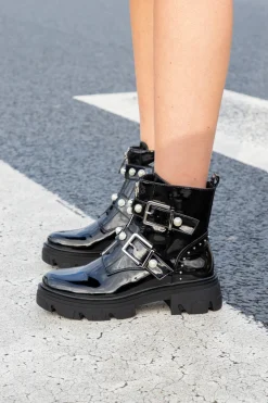 Parel bikerboots lak