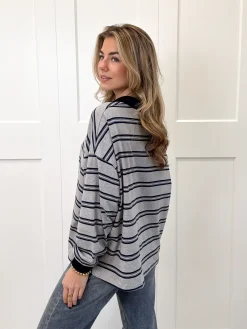 Polo sweater Luna grijs