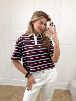 Polo t-shirt Jolie bruin