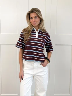Polo t-shirt Jolie bruin