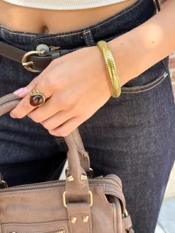 Ring edelsteen bruin