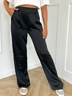 Satin broek Elin zwart