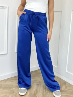 Satin broek Tess blauw