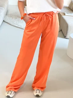 Satin broek Tess oranje