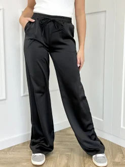 Satin broek Tess zwart