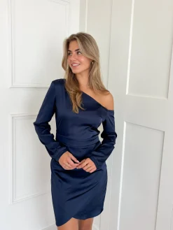 Satin dress Jessy navy