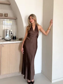 Satin jurk Riley