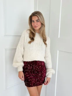 Shine on rok bordeaux