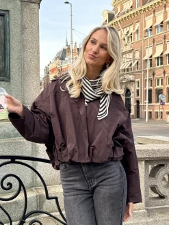 Sjaal Isabella gestreept bruin