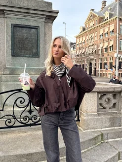 Sjaal Isabella gestreept bruin