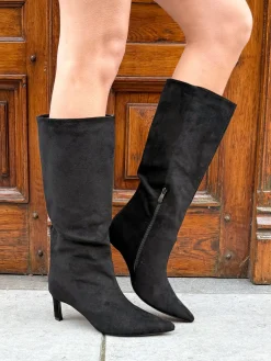 Slouchy laars zwart