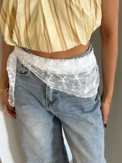 Soft lace sjaaltje wit