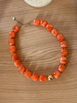 Soleil ketting oranje