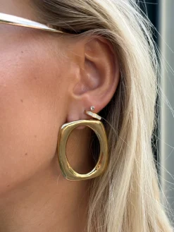 Statement oorbel goud