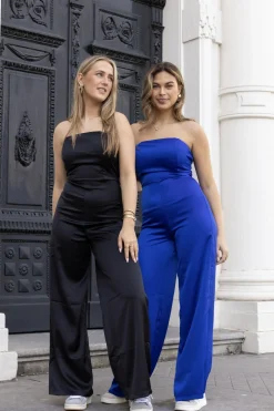 Strapless jumpsuit Evi zwart