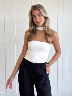 Strapless top Fiona crème