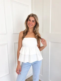 Strapless top Zoë wit