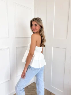 Strapless top Zoë wit