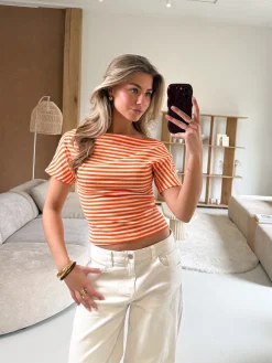 Strepen top Kate oranje