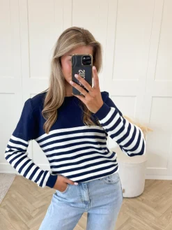 Strepen trui Stockholm blauw