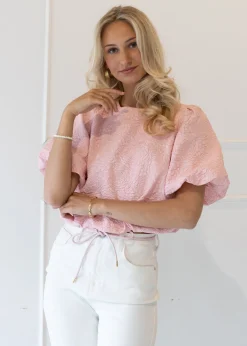 Taille knoopriem roze