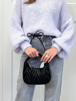 Taille knoopriem zwart