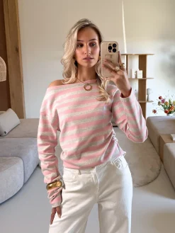 Top Lucy roze/grijs